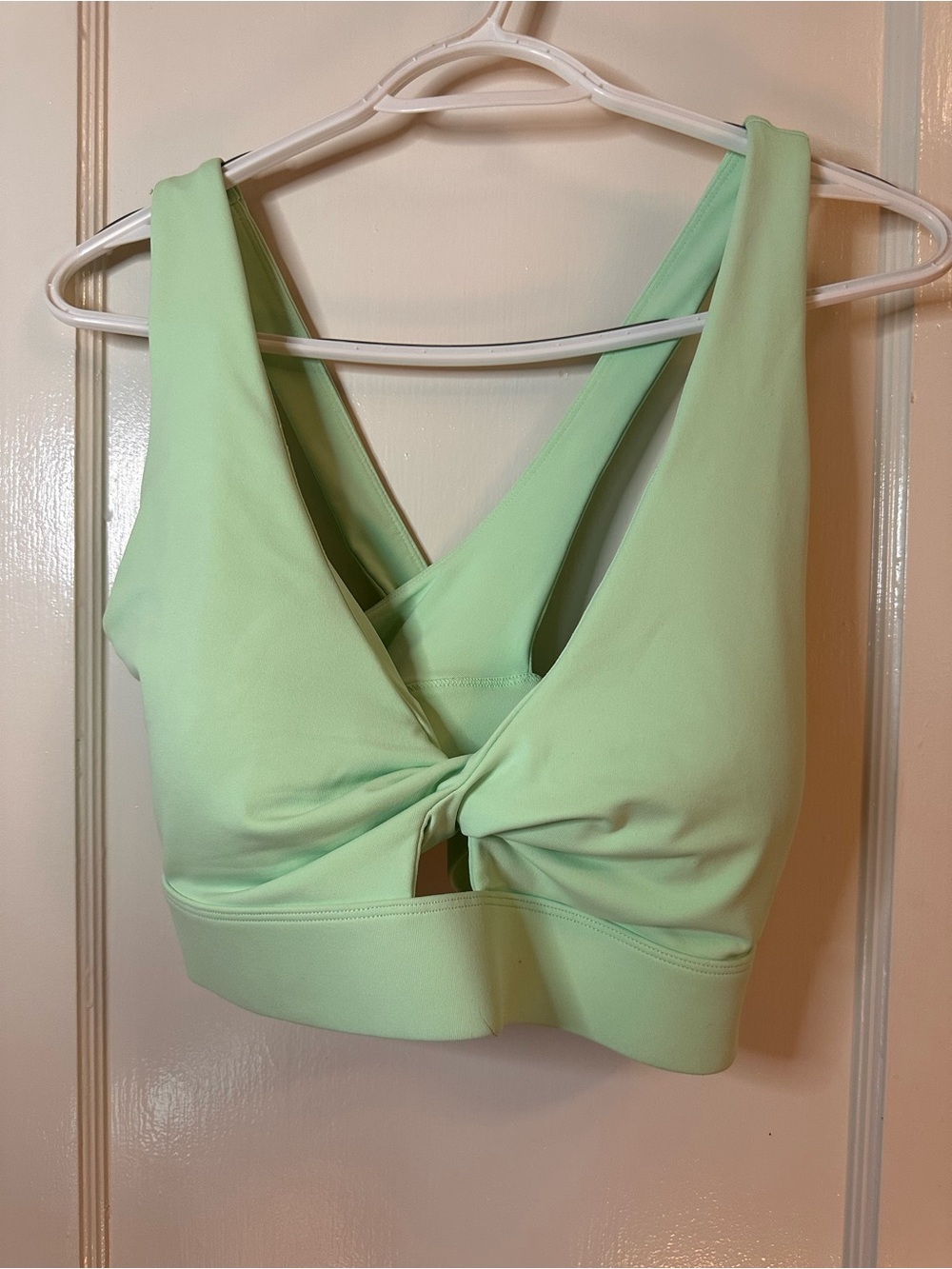 Fabletics Mint Green Twist-Front Sports Bra